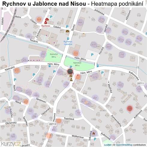 Mapa Rychnov u Jablonce nad Nisou - Firmy v obci.