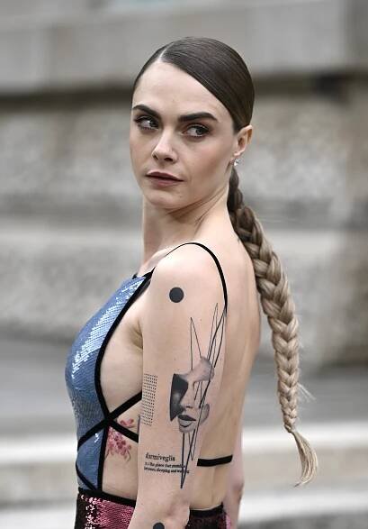 Cara Delevingne's Abstract Portrait Tattoo