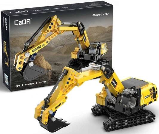 Stavebnice Cada Make Your Bricks Move C65003W Bagr Excavator 467 ks