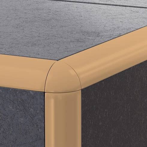Roh k obkladové liště oblý PVC; karamel; 8 mm; 6 ks