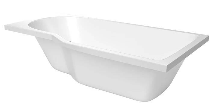Asymetrická vana Laguna Beáta Plus 160x80 cm akrylát pravá BE1600PPLUS