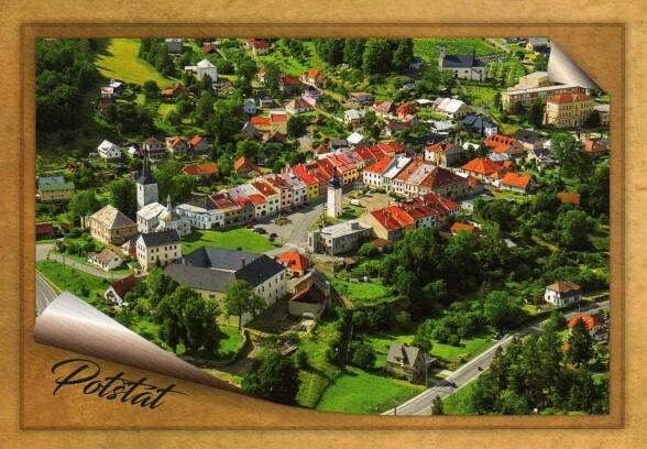 město Potštát - letecký pohled