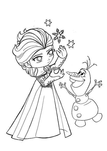 Malá princezna Elsa s Olafem