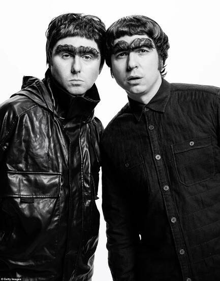 The show also featured an Oasis sketch with James Buckley (L) and Joe Thomas (R) as the warring Gallagher brothers