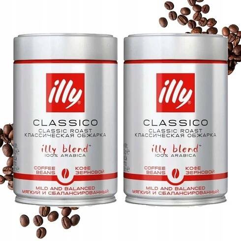 Káva zrnková illy Espresso Classico 100% Arabika 2x250 g