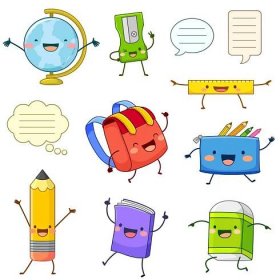Cartoon characters of school online puzzle