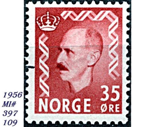 Norsko 1956, král Haakon VII., - Známky
