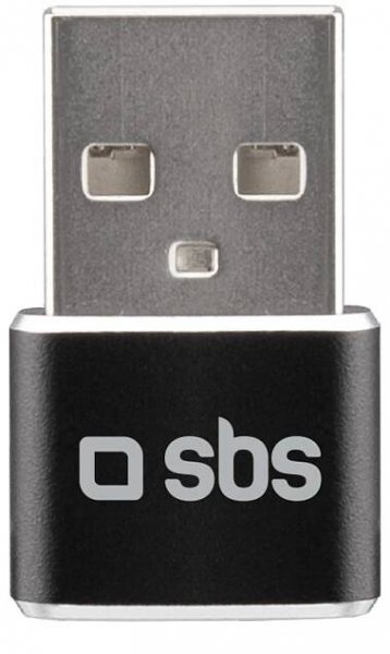 SBS - Adaptér USB-A samec/USB-C samica, čierna