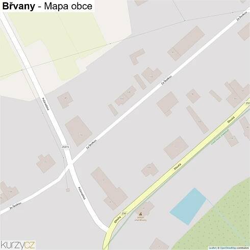 Břvany - mapy | Kurzy.cz