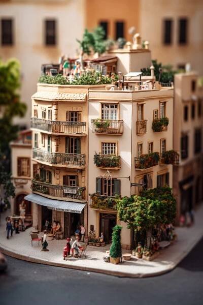 16 Magical Photos of Tiny Palma de Mallorca - Midjourney AI Art Tiny Places Collection - Minified cities by Sprinkle of AI