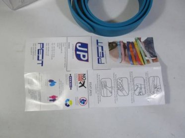 Retro plastový pásek JP - PEJT - modrý - nepoužitý !  - Módní doplňky