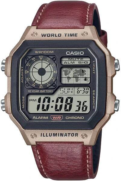 CASIO Men's Illuminator Rare Royale World Time Watch AE-1200WHL-5A
