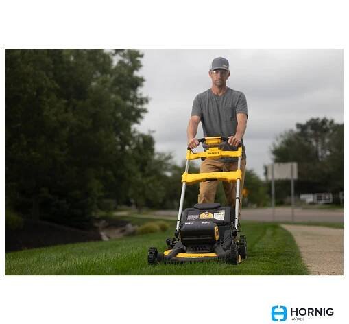 DeWalt DCMWSP156W2 aku bezuhlíková pojezdová sekačka 18V/2*8Ah, 53cm, výška střihu 25-102mm