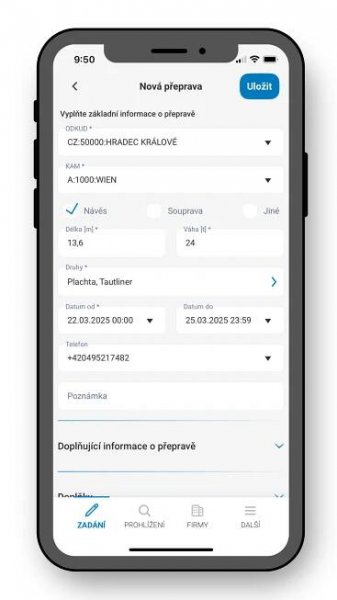 Mobilní aplikace - RAALTRANS