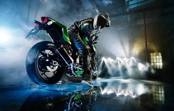 kawasaki z300, kawasaki, bikes, hd, 4k, behance, burnout