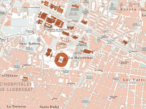 Maps of Barcelona and Valencia, Spain - Mike Hall - Mike Hall