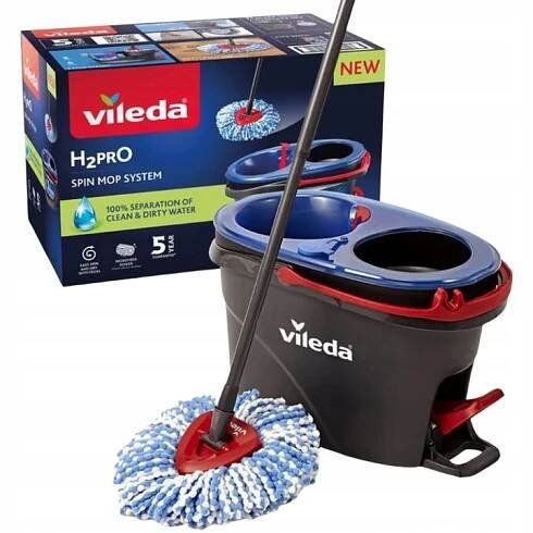 Sada rotačního mopu s kbelíkem Vileda H2prO, nádoba na špinavou a čistou vodu