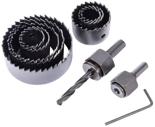 STAVTOOL Sada vykružovacích korunek 10 dílů | 19-64 mm, plastový box | AVOSS Eshop