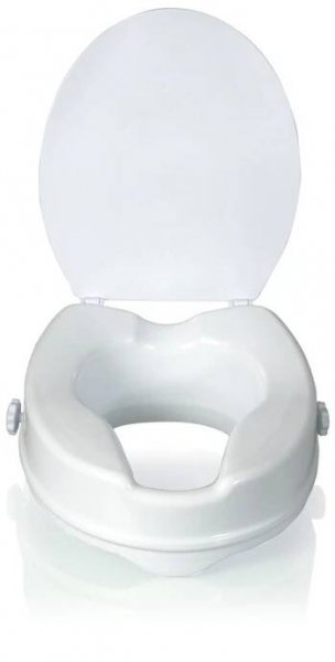 HomeLife Zvýšené sedátko na WC s poklopem BT430