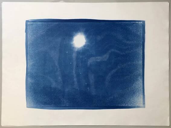 Simon Gregory Asadin lux cyanotype Print 