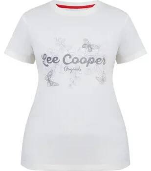 Oblečení a móda Tričko Lee Cooper Cream 1036744 18 (46)
