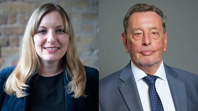 Rebecca Vincent and David Blunkett