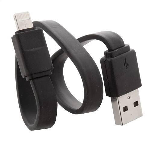 Plastový nabíjecí USB kabel STASH - černá