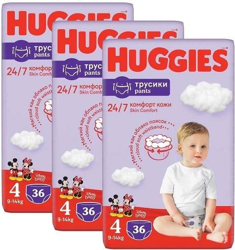 HUGGIES Pants vel. 4 (108 ks)