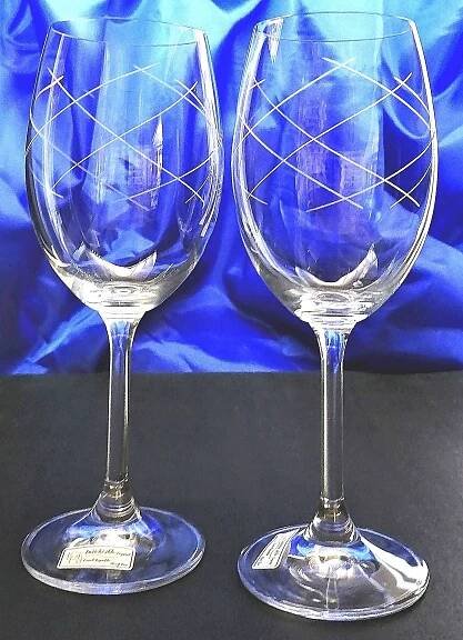 LsG-Crystal Skleničky na bílé víno ručně broušené dekor Galaxie originál balení WG-659 250ml 6 Ks.