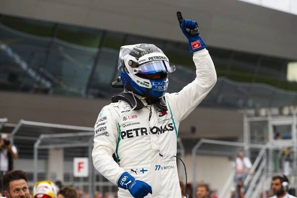 F1 - Bottas takes pole in Austria ahead of Hamilton and Vettel