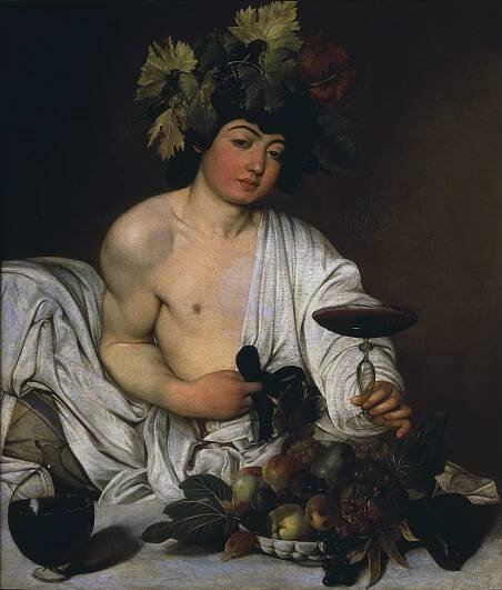 A discussion of Bacchus by Caravaggio in the Uffizi