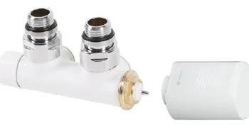 Terma VAZ připojovací sada termostatická Wifi pro středové připojení 50mm Varianta: Pravá, Barva připojovací sady: Bílá, Spojka připojovací sady: pro měděné trubky Cu 15x1mm