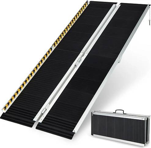 Přístupová rampa COSTWAY 183x74 cm, nájezdová rampa pro vozíčkáře do 272 kg s