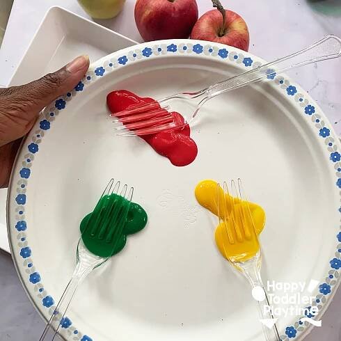 fall art activities for preschoolers: paint colors