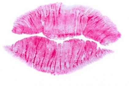 Lipstick print lips on white background — Stock obrázek