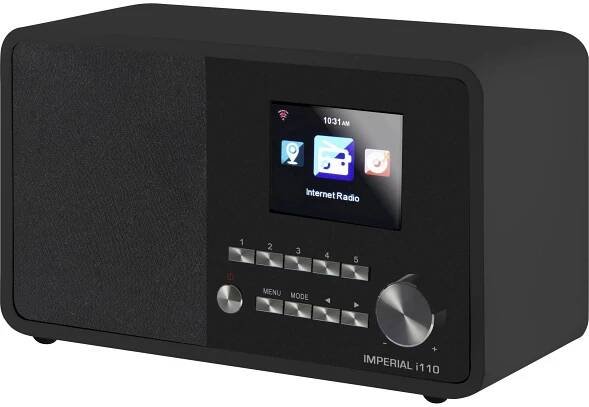 i110 Wi-Fi internetové rádio s funkcí přehrávače médií černé 22-321-00