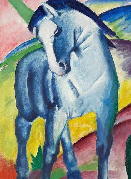 Form in Blue Horse I by Franz Marc