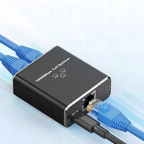 SPLITTER LAN 1x2 ADAPTÉR ROZBOČOVAČ SWITCH 2xRJ45 ETHERNET 1000Mb GIGABIT EAN (GTIN) 6975848997758