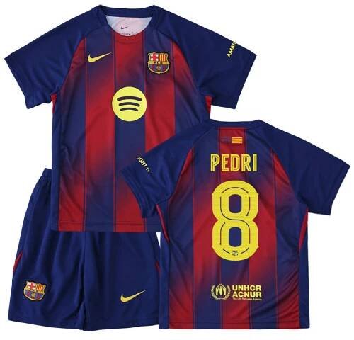 Dětský fotbalový dres FC Barcelona 2025/26 - domácí sada s potiskem PEDRI 8