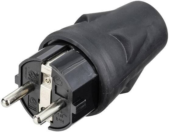 Sygonix SY-5806884 zástrčka guma 250 V/AC černá IP44