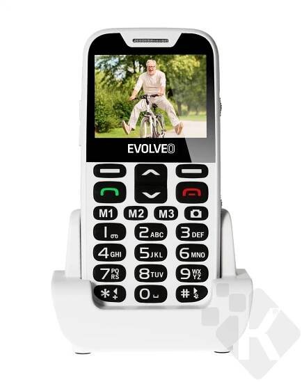 EVOLVEO EasyPhone XD, senior, bílý s nabíjecím stojánkem (EP-600-XDW) | Kuma.cz