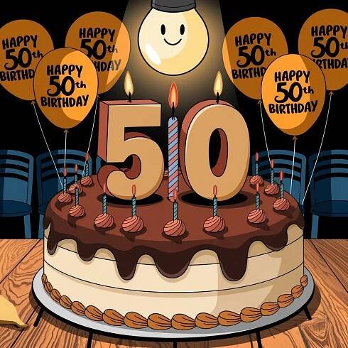 oslava narozenin kulatých 50, gratulace