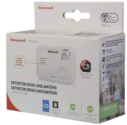 Honeywell XC100-CSSK-A / Smart detektor a hlásič oxidu uhelnatého | Mironet.cz