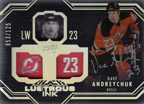 AUTO karta DAVE ANDREYCHUK 16-17 UD Black Lustrous Ink /125