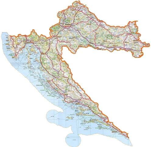 Auto mapa - Chorvátsko