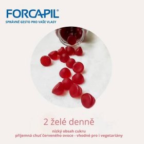 FORCAPIL CROISSANCE - pro zářivé vlasy a silné nehty, 60 želé malina | Liftea 