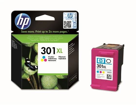 Inkoustová náplň HP 301XL tříbarevná (CH564EE)