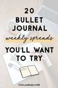 Bullet journal weekly spreads to try