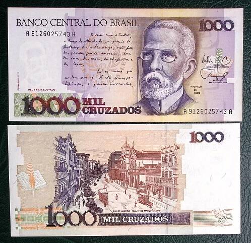 1000 CRUZDOS 1988 BRAZÍLIE P213b UNC /Z17/ | Aukro