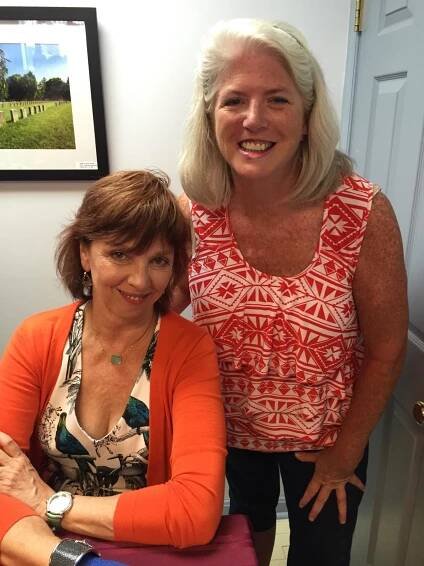 Nora Roberts Book Signing - Nora with Gerry Hartman, Delaware Express Director of Fun